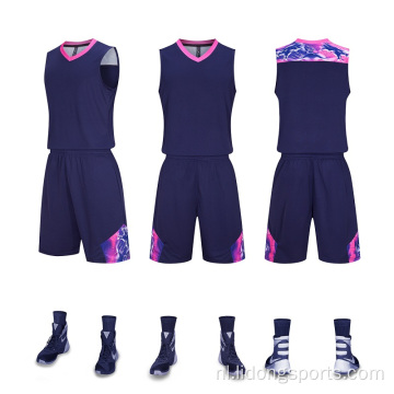 Basketbal uniform ontwerp gewoon basketballirset set